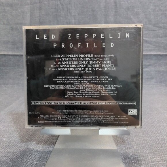 Rare! Led Zeppelin-Profiled(1990 Atlantic PRCD 3629-2 Promotional Interview CD) - Picture 2 of 3